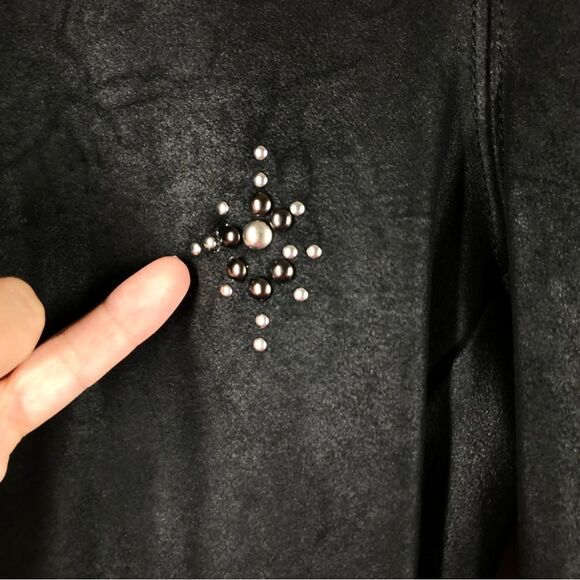 Free People Embellished Vegan Skinny Pant in Black Size 28 - Picture 7 of 7